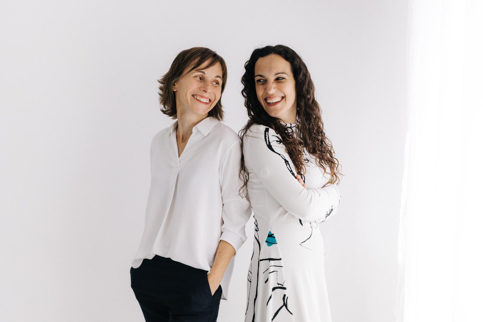 Nuria Vidal Domper and Sílvia Forns Castells, founders of DOMPERCASTELLS and DC OASIS, in a studio portrait